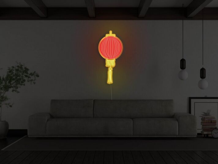 Chinesische Laterne LED-Neonschild für Wohnzimmer oder Restaurant