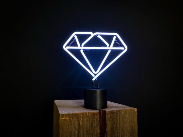 Diamant Symbol LED-Neonschild Wohnzimmer Schaufenster