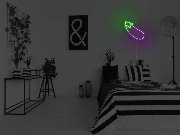 Aubergine LED-Neonschild Schlafzimmer Wohnzimmer