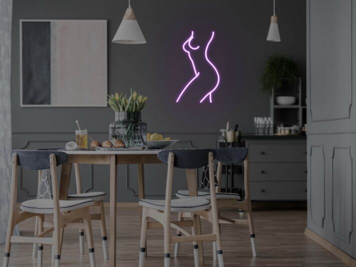 Umriss einer weiblichen Silhouette LED-Neonschild für Wohnzimmer oder Bar