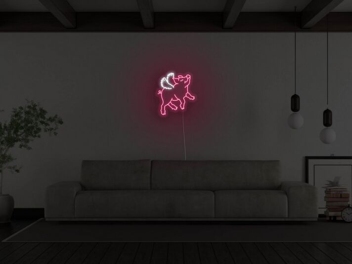 fliegendes Schwein LED-Neonschild für Wohnzimmer Bar