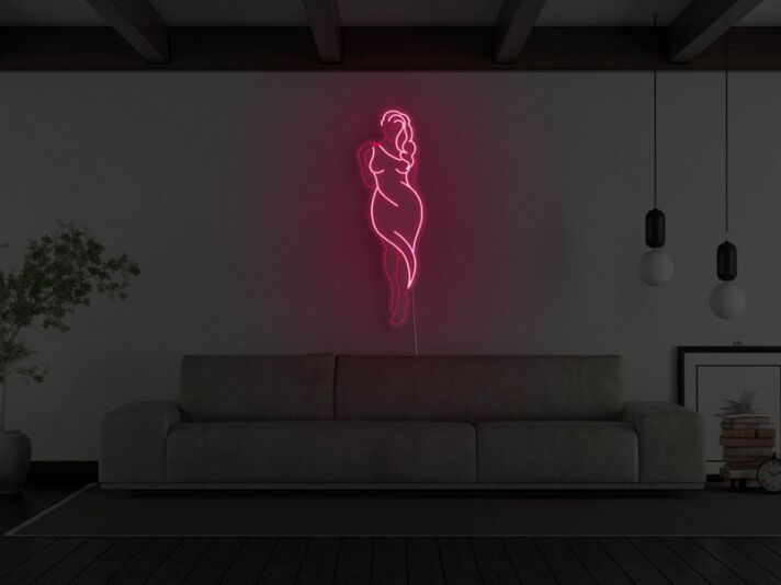 Frauen Silhouette LED-Neonschild Wohnzimmer Bar