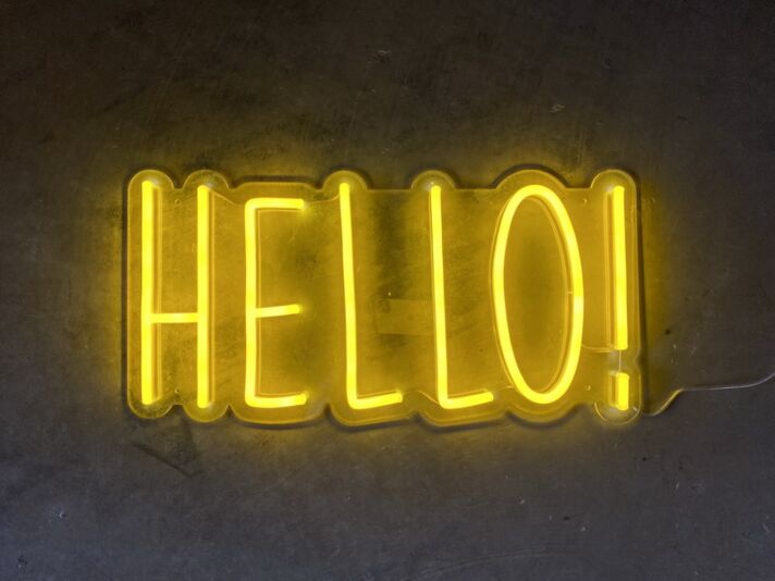 HELLO LED Neonschild für moderne Wanddekoration