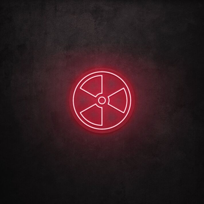 Radioaktivitätswarnsymbol LED-Neonschild für Bar und Gaming