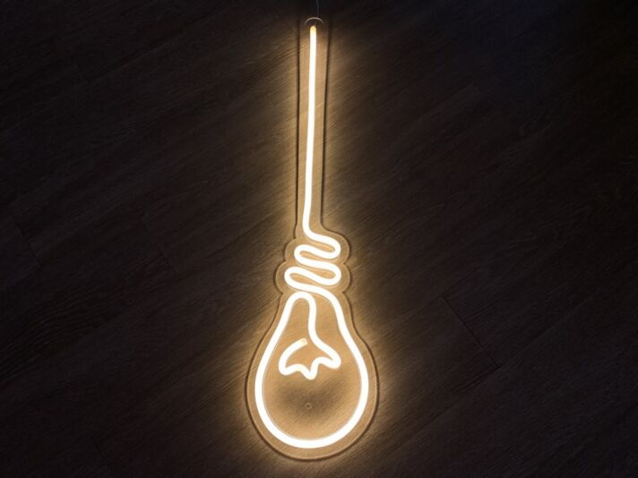 Glühbirne mit Kabel LED-Neonschild Wohnzimmer Büro