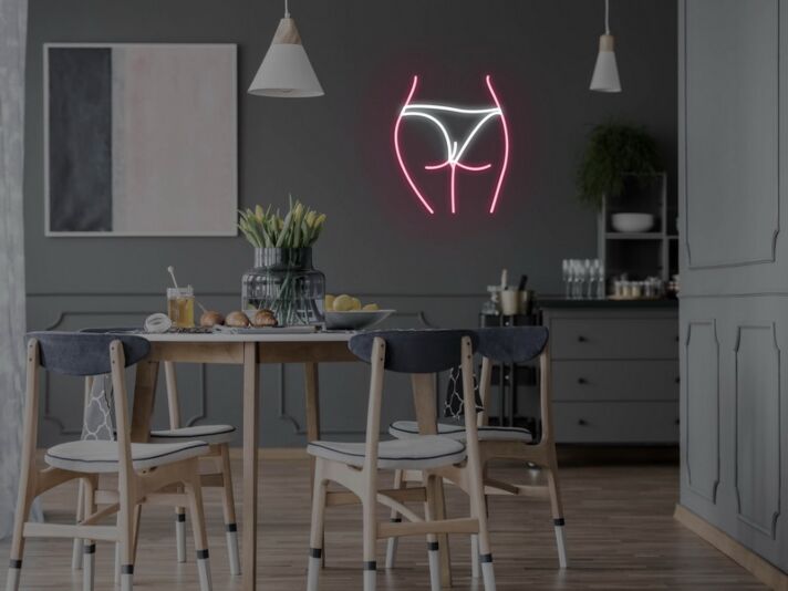 weibliche Silhouette in Unterwäsche LED-Neonschild für Bar Club