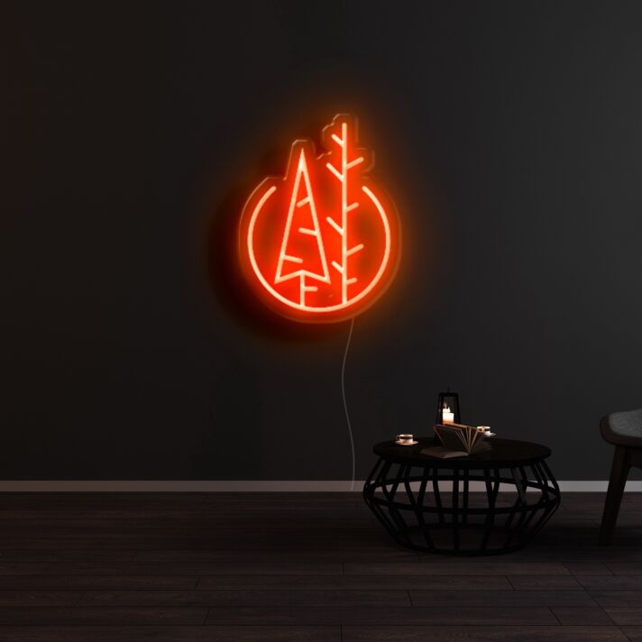 Tannenbaum Symbol LED-Neonschild für Wohnzimmer Café