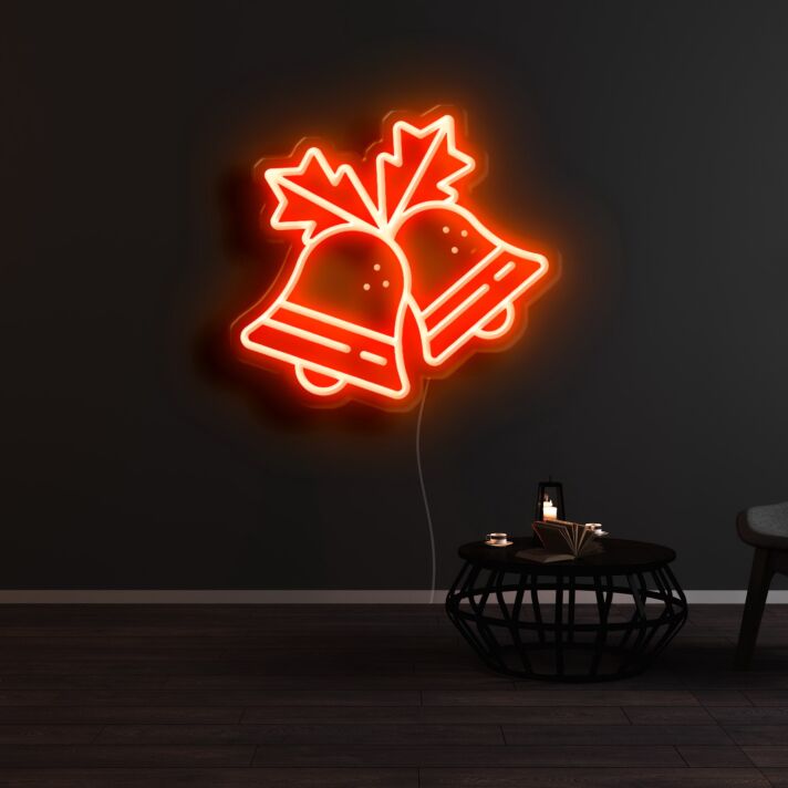 Weihnachtsglocken LED-Neonschild Wohnzimmer Weihnachtsdekoration