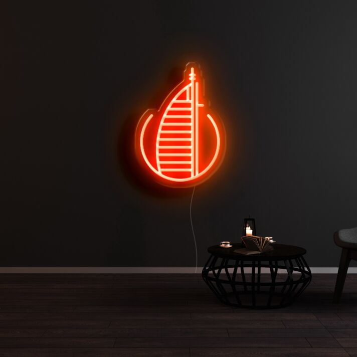 Segelförmiges Hochhaus LED-Neonschild für Wohnzimmer oder Büro