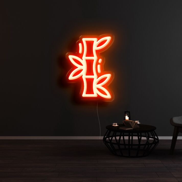 Bambus LED-Neonschild Wohnzimmer Restaurant