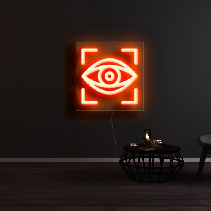 Auge Symbol mit Rahmen LED-Neonschild Wohnzimmer Studio