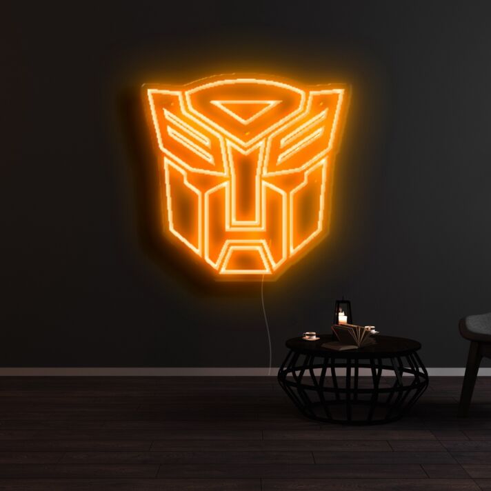 Roboterkopf Emblem LED-Neonschild für Gaming Zimmer und Wohnzimmer