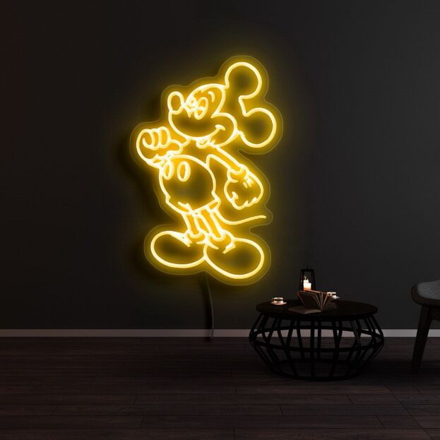 Comic-Maus Figur LED-Neonschild Wohnzimmer Kinderzimmer