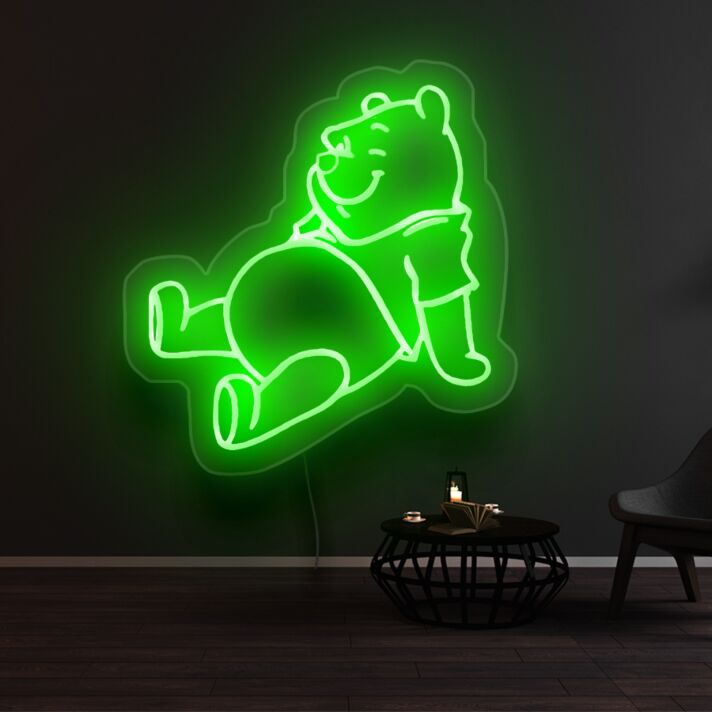 Bär mit T-Shirt LED-Neonschild Wohnzimmer Kinderzimmer