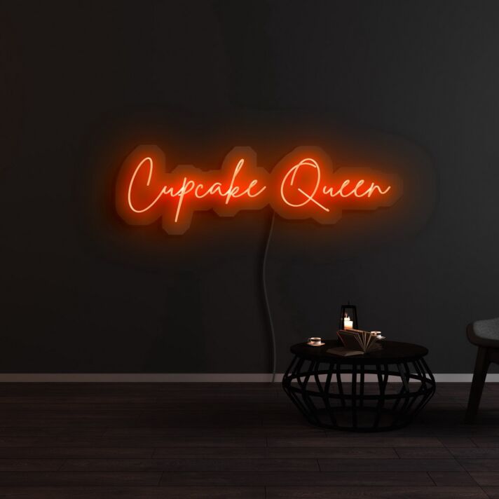 Cupcake Queen LED-Neonschild für Café und Küche