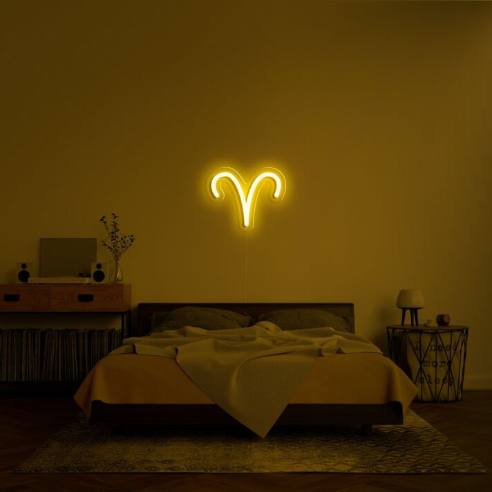 Widder Sternzeichen Symbol LED-Neonschild Schlafzimmer