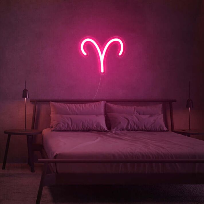 Widder Sternzeichen Symbol LED-Neonschild Schlafzimmer