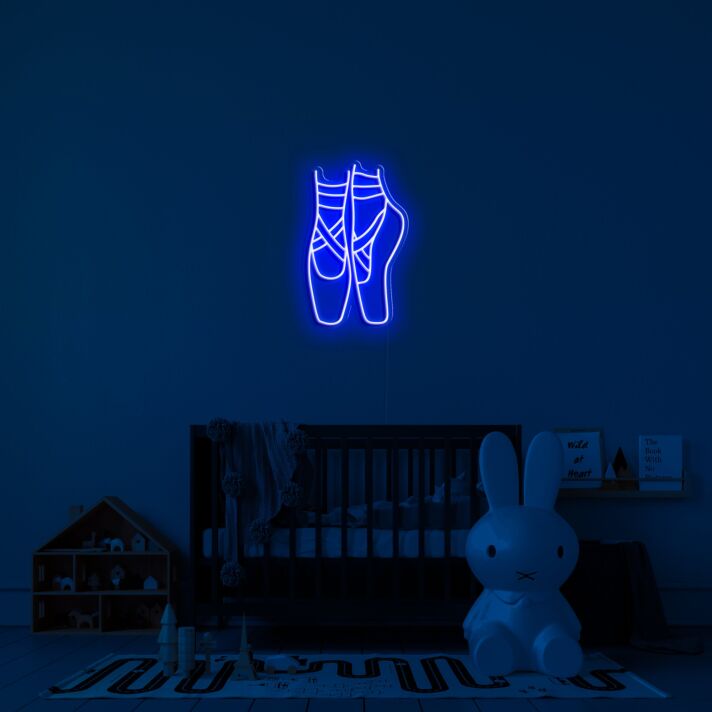 Ballettschuhe LED-Neonschild für Kinderzimmer und Tanzstudio