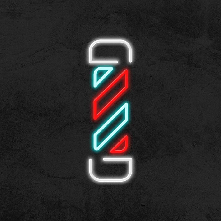 Barberstange LED-Neonschild Friseursalon