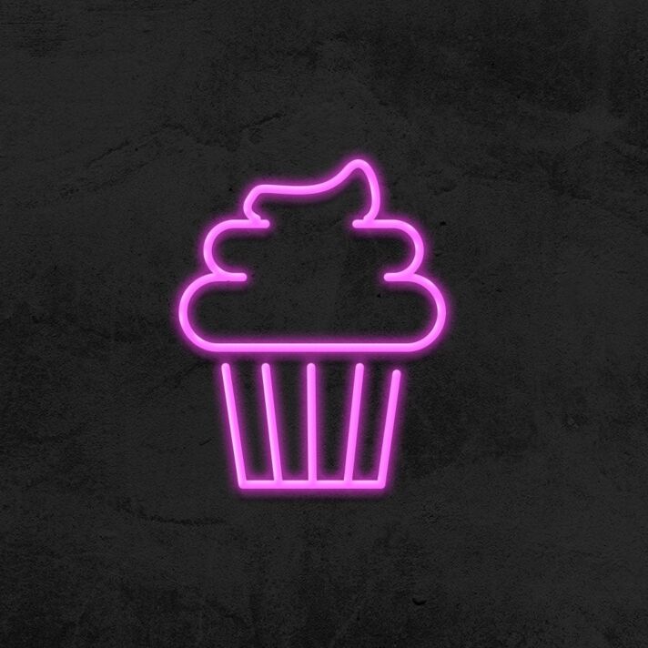 Cupcake LED-Neonschild für Café und Bäckerei