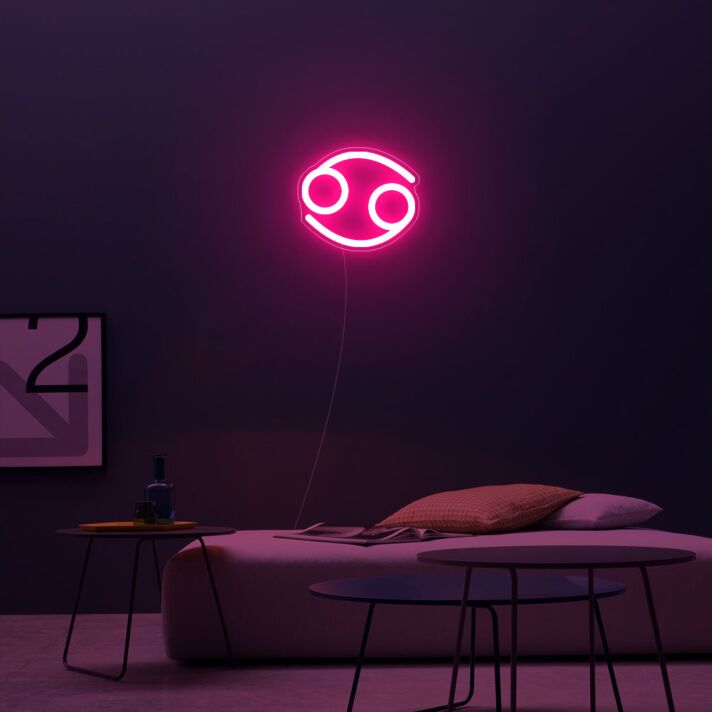 Krebs Sternzeichen Symbol LED-Neonschild Wohnzimmer Schlafzimmer