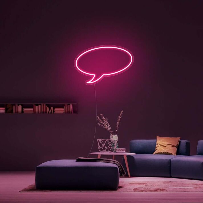 Sprechblase LED-Neonschild Wohnzimmer Lounge