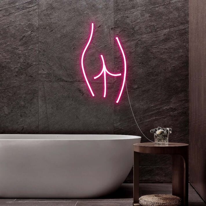 Minimalistische Körperkontur LED-Neonschild für Badezimmer