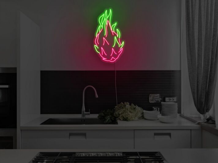 Drachenfrucht Früchte LED Neon Schild