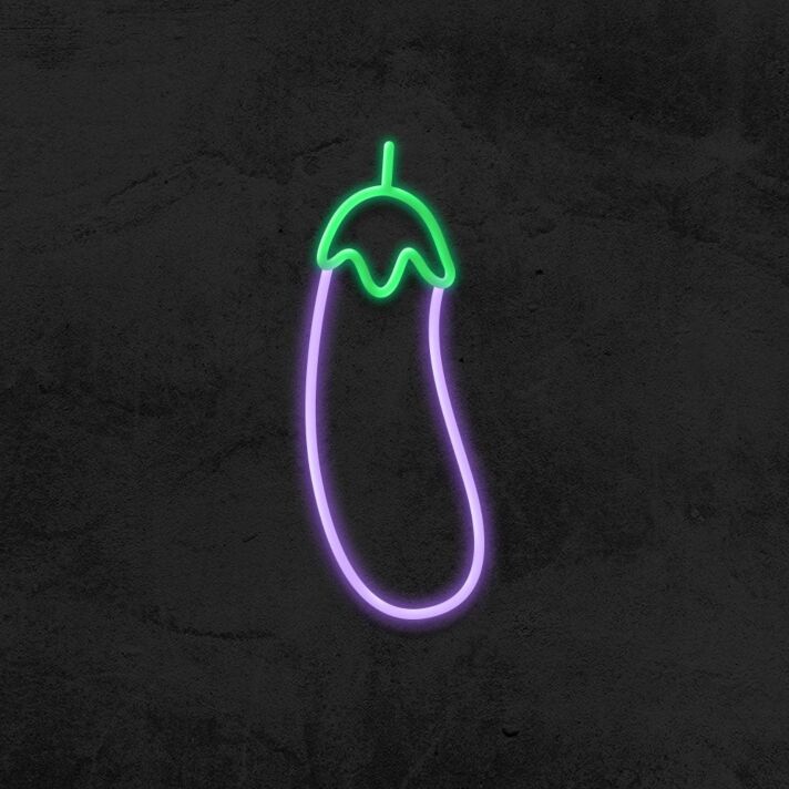 Aubergine LED-Neonschild für Küche oder Restaurant