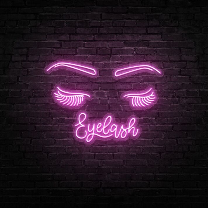 Eyelash LED Neonschild für Kosmetikstudio und Beautysalon