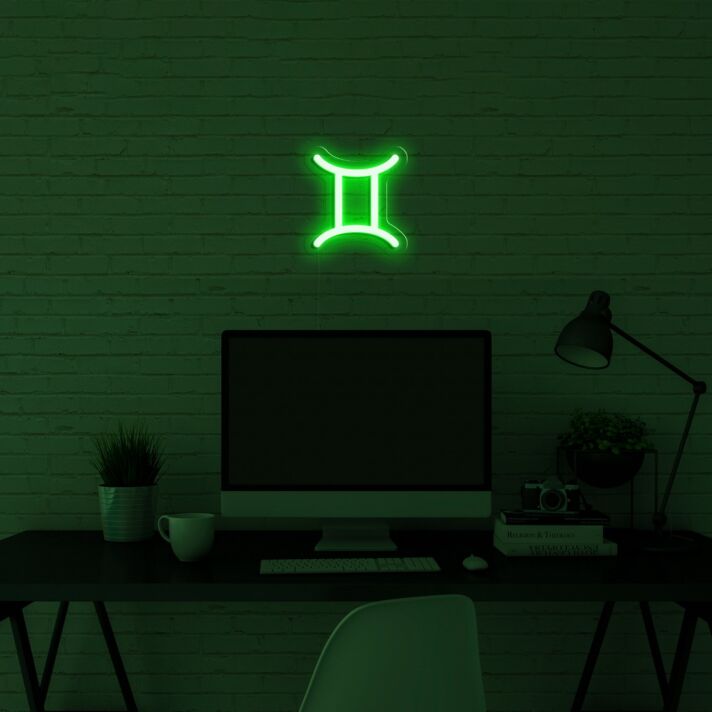 Zwillinge Sternzeichen Symbol LED-Neonschild für Wohnzimmer oder Schlafzimmer