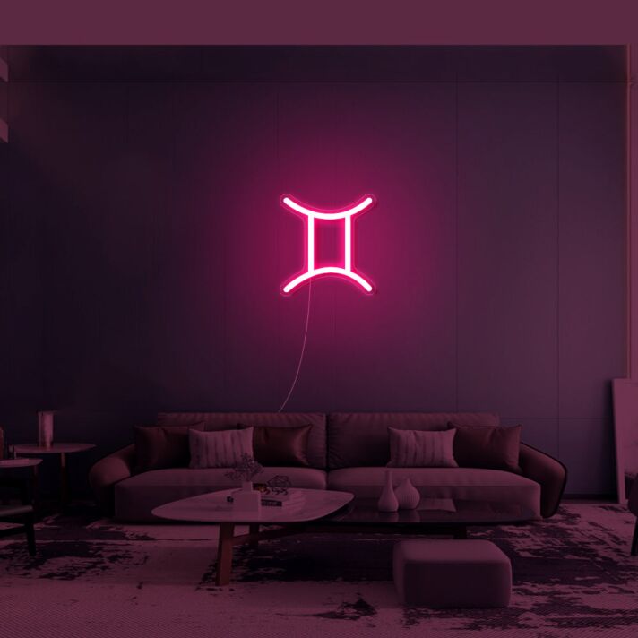 Zwillinge Sternzeichen Symbol LED-Neonschild Wohnzimmer Schlafzimmer