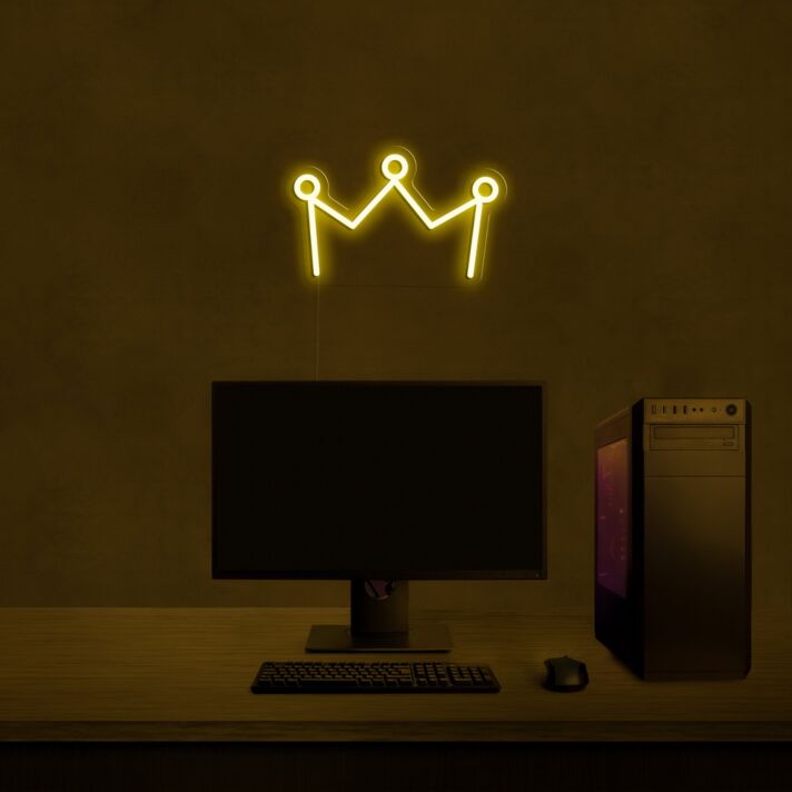 Krone LED-Neonschild für Gaming Zimmer und Home Office