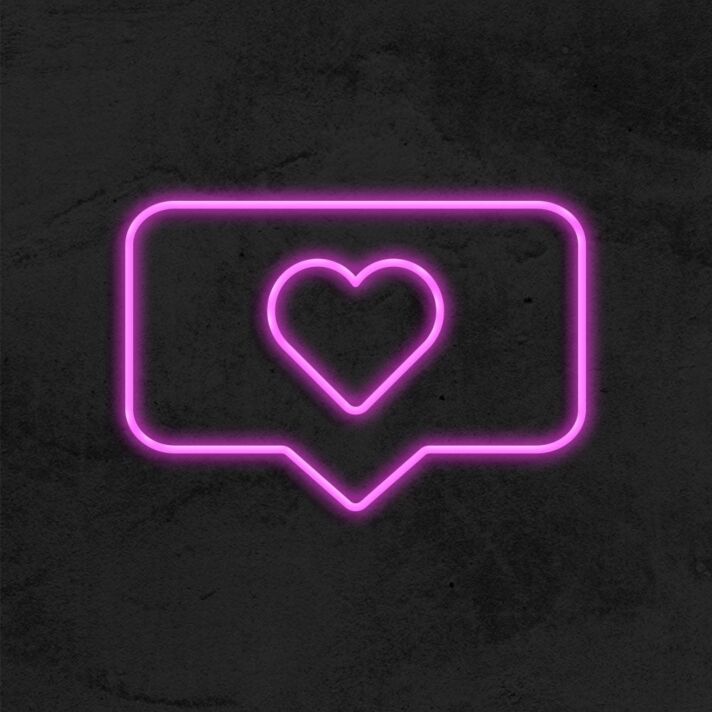Herz Symbol in Chatblase LED-Neonschild Wohnzimmer Cafe