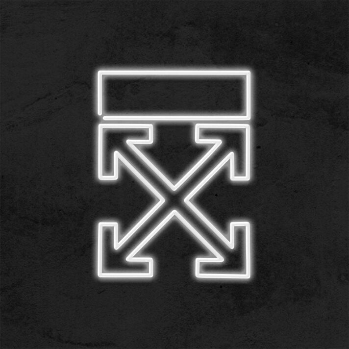 Pfeilkreuz Symbol LED-Neonschild Wohnzimmer Büro