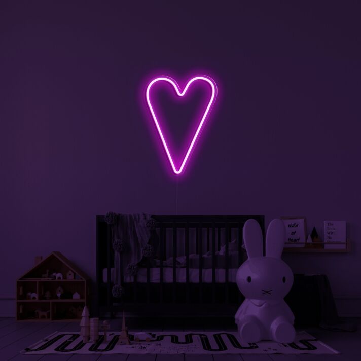 Herzform LED-Neonschild für Kinderzimmer oder Wohnzimmer