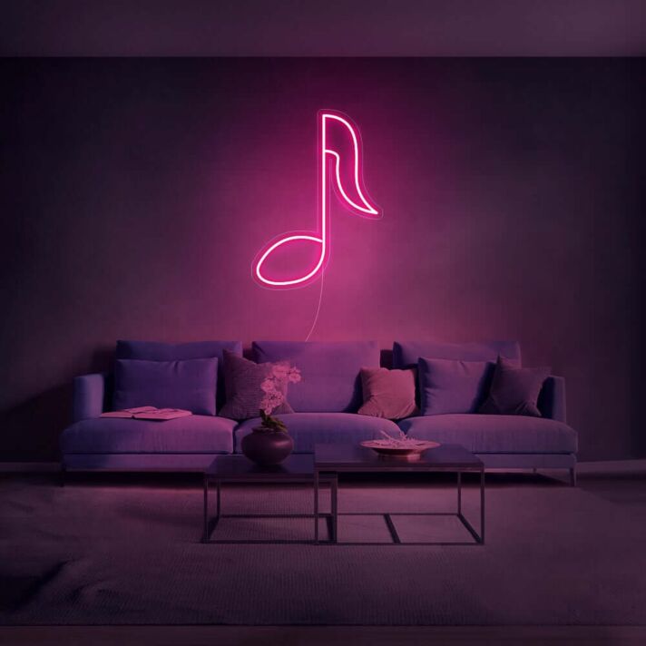 Musiknote LED-Neonschild für Wohnzimmer oder Musikstudio
