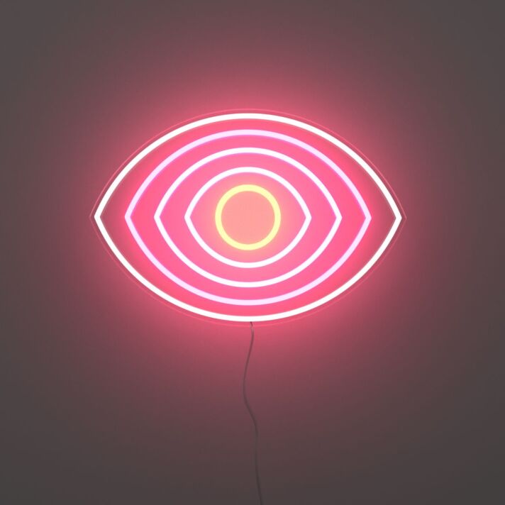 stilisiertes Auge LED-Neonschild Wohnzimmer Studio