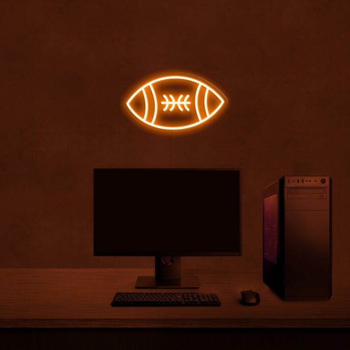 American Football LED-Neonschild für Wohnzimmer oder Gamingzimmer