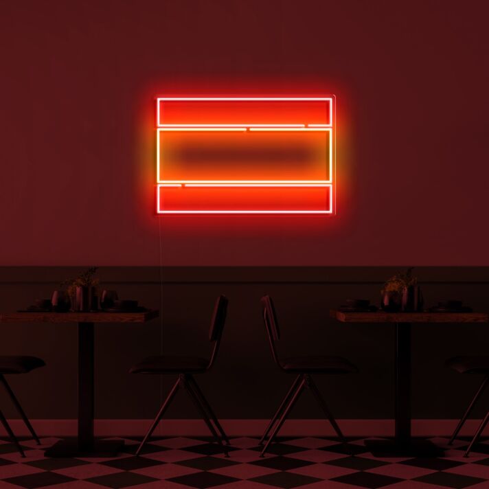 Rechteck Symbol LED-Neonschild für Cafe Bar