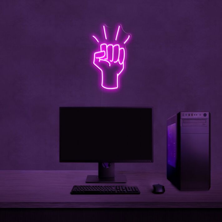 Faustsymbol LED-Neonschild für Gaming und Home Office