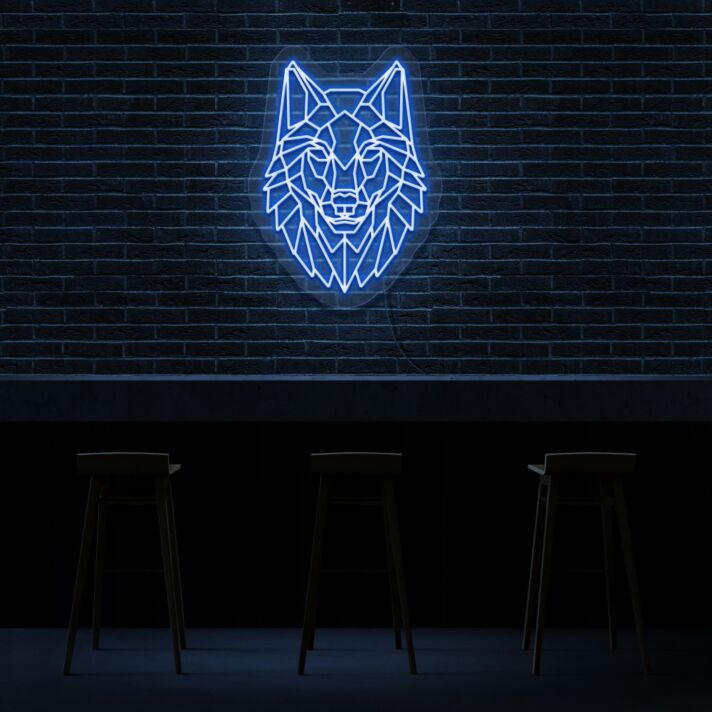 Wolfkopf LED-Neonschild für Bar und Wohnzimmer