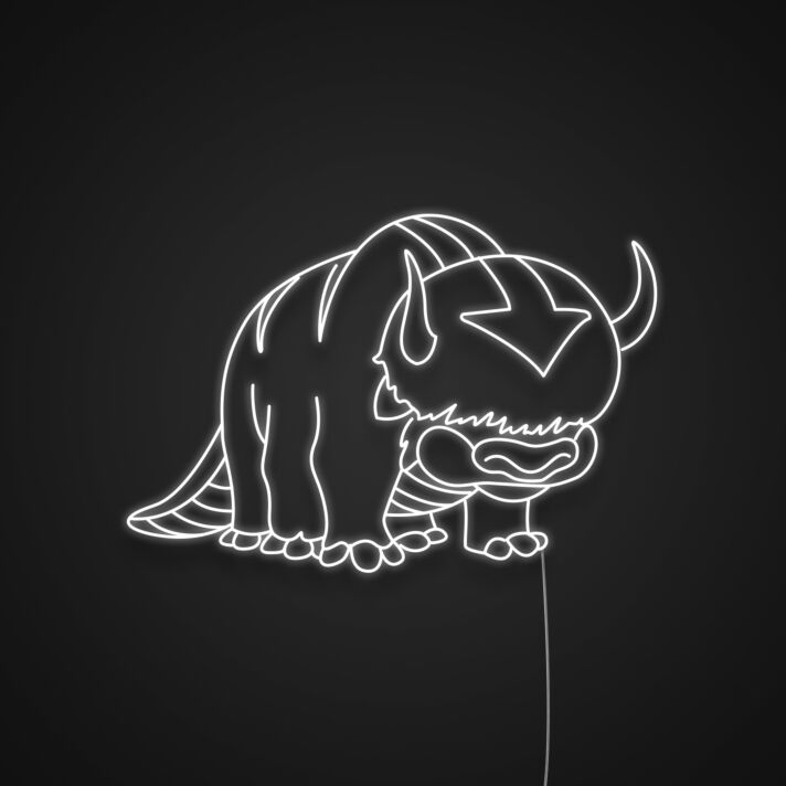 fantastisches Tier mit Hörnern und Pfeilsymbol LED-Neonschild Gaming Wohnzimmer