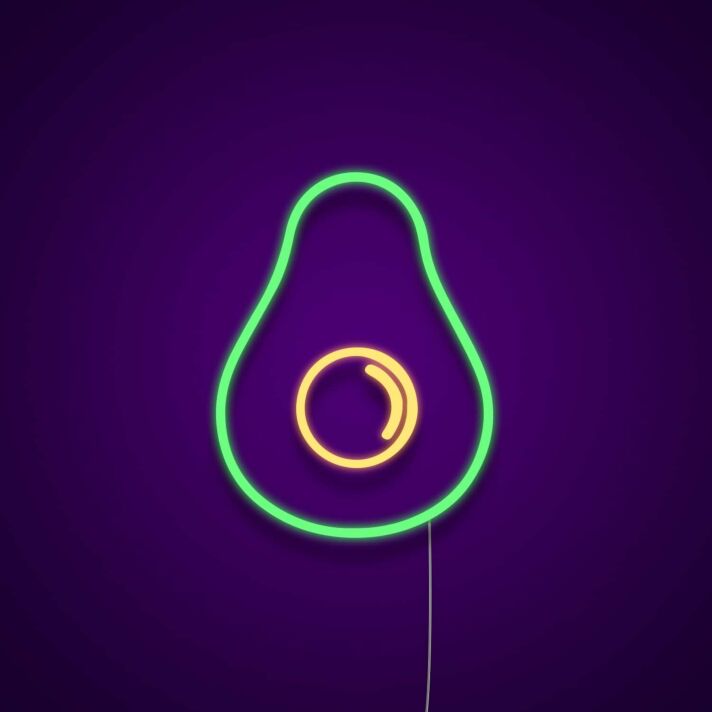 Avocado LED-Neonschild für Küche oder Café