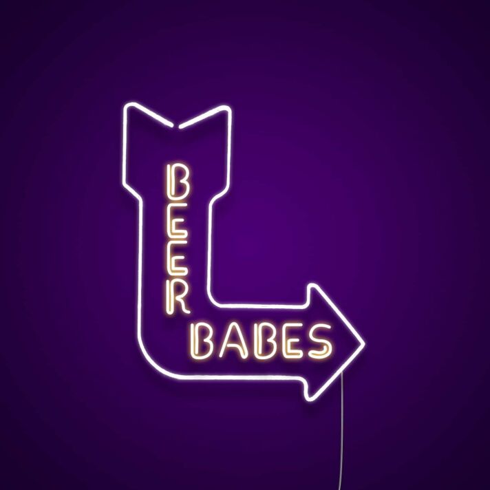 BEER BABES LED-Neonschild für Bar Club