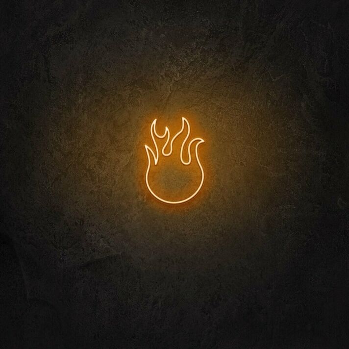 Flamme Symbol LED-Neonschild für Bar und Restaurant
