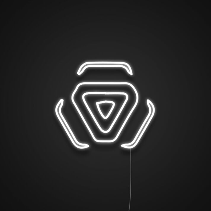 Futuristisches geometrisches Symbol LED-Neonschild Wohnzimmer Büro