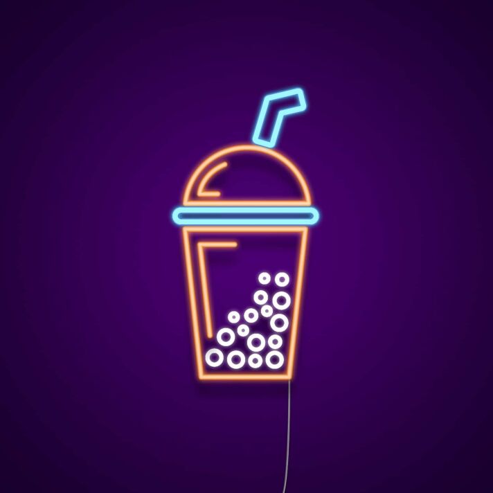 Bubble Tea Becher LED-Neonschild für Café Bar