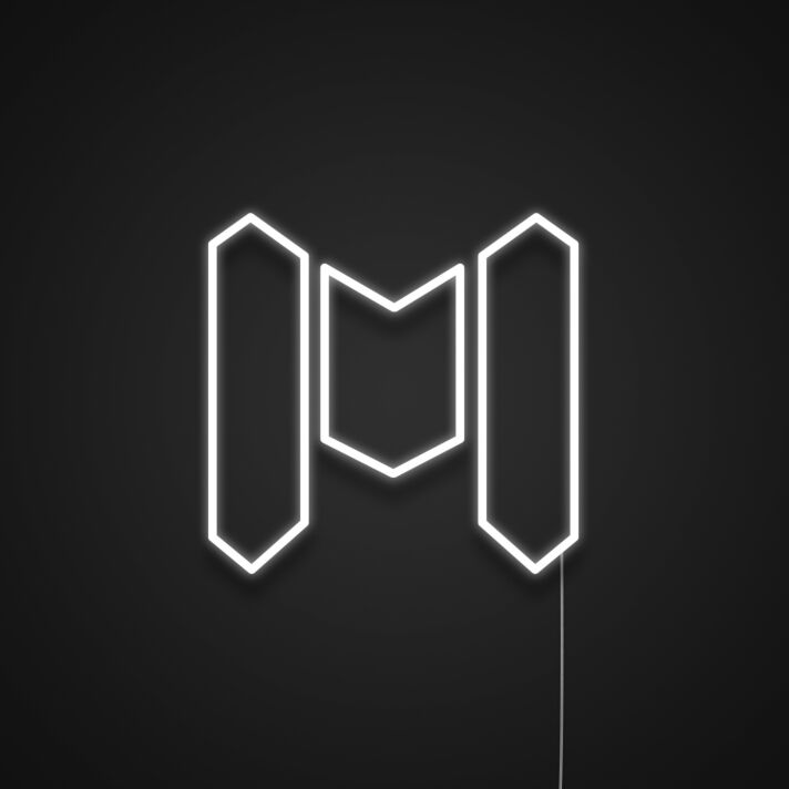 Minimalistisches Abzeichen Symbol LED-Neonschild Wohnzimmer Büro