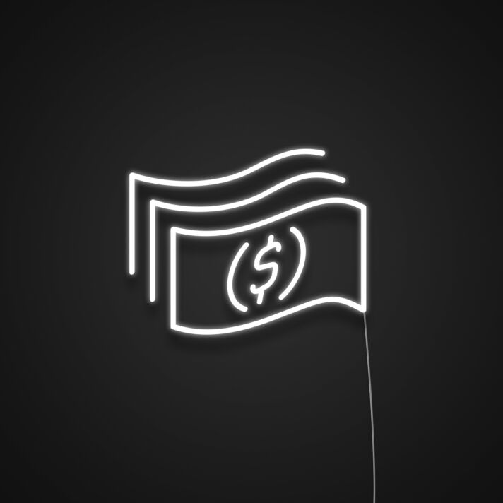 Geldschein mit Dollarzeichen LED-Neonschild Bar Club